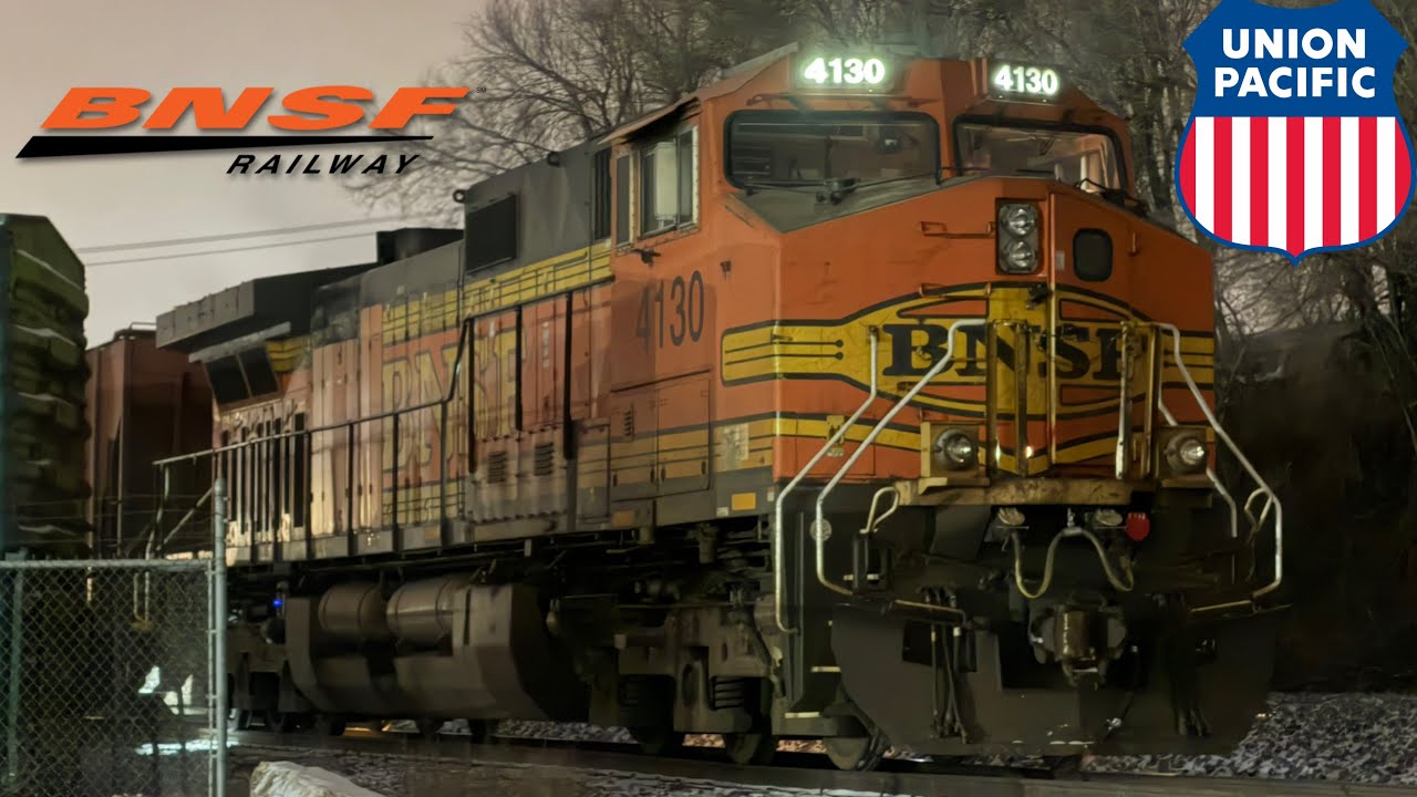 Night Time Operations in Colorado Springs! | UP Local Ops, BNSF Inspection Train, And More!