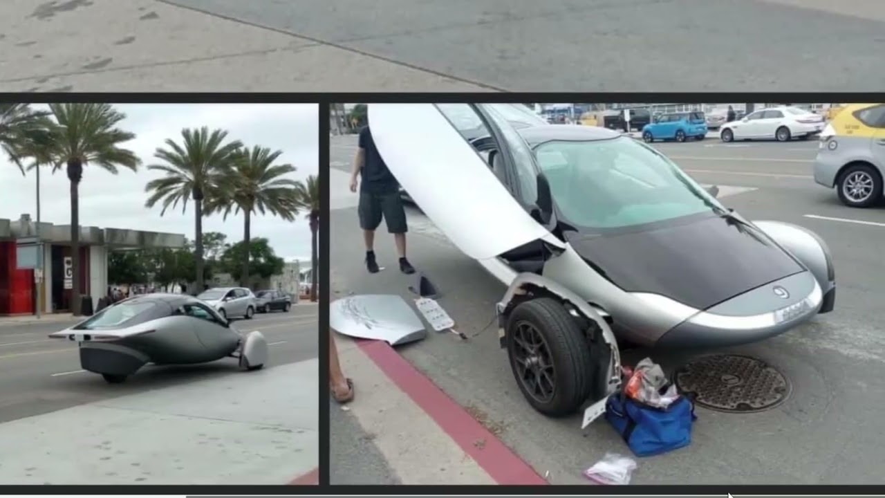 Aptera does some unplanned real world crash testing