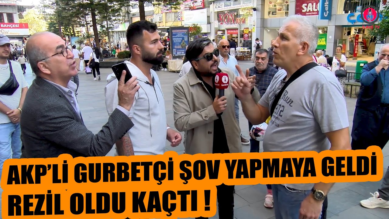 AKP'li Gurbetçi Şov Yapmaya Geldi Ama Rezil Oldu Kaçtı ! Ortalığı Karıştırdı ve Gitti !