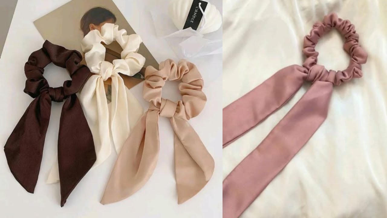 How to make an Easy Scrunchie with a tail - DIY tail Scrunchie Tutorial