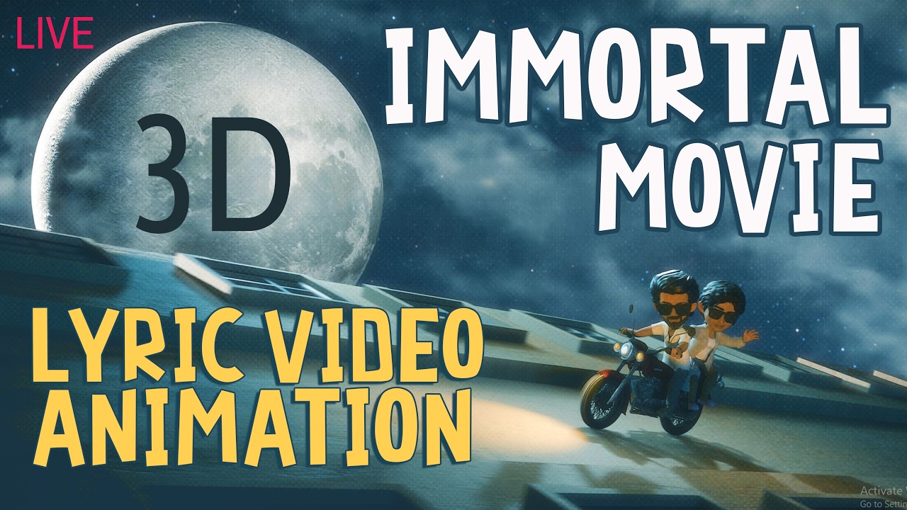 She is My Chellakutty Lyric Video song 3D animation | Immortal Movie GV prakash, Kayadu Lohar part 2