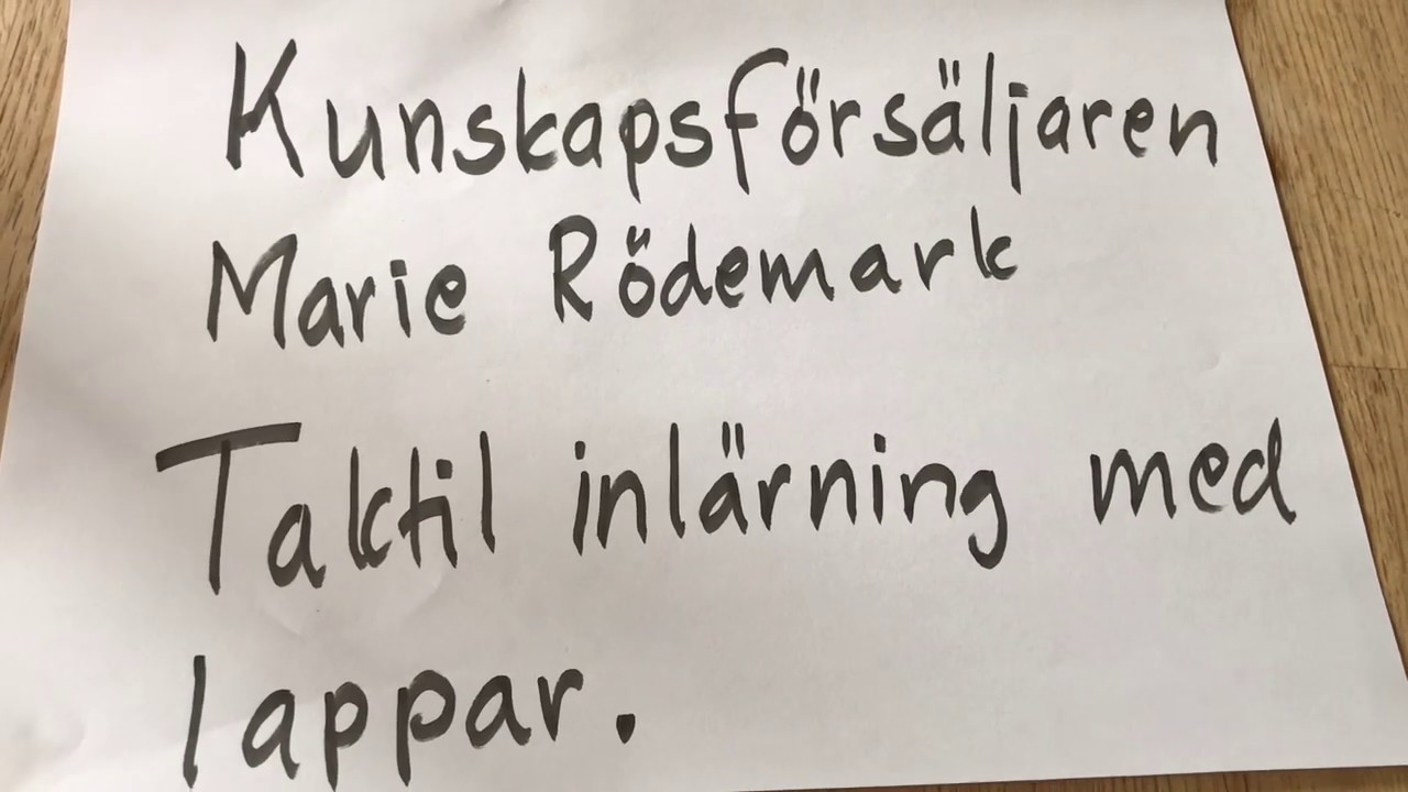 Kunskapsf&ouml;rs&auml;ljaren - Taktil inl&auml;rning med lappar