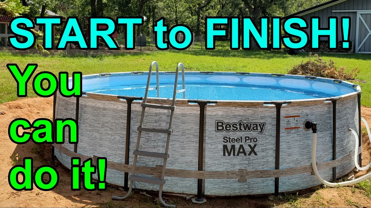 How to SET UP Bestway, Intex, Coleman ABOVE GROUND POOL, start to finish!