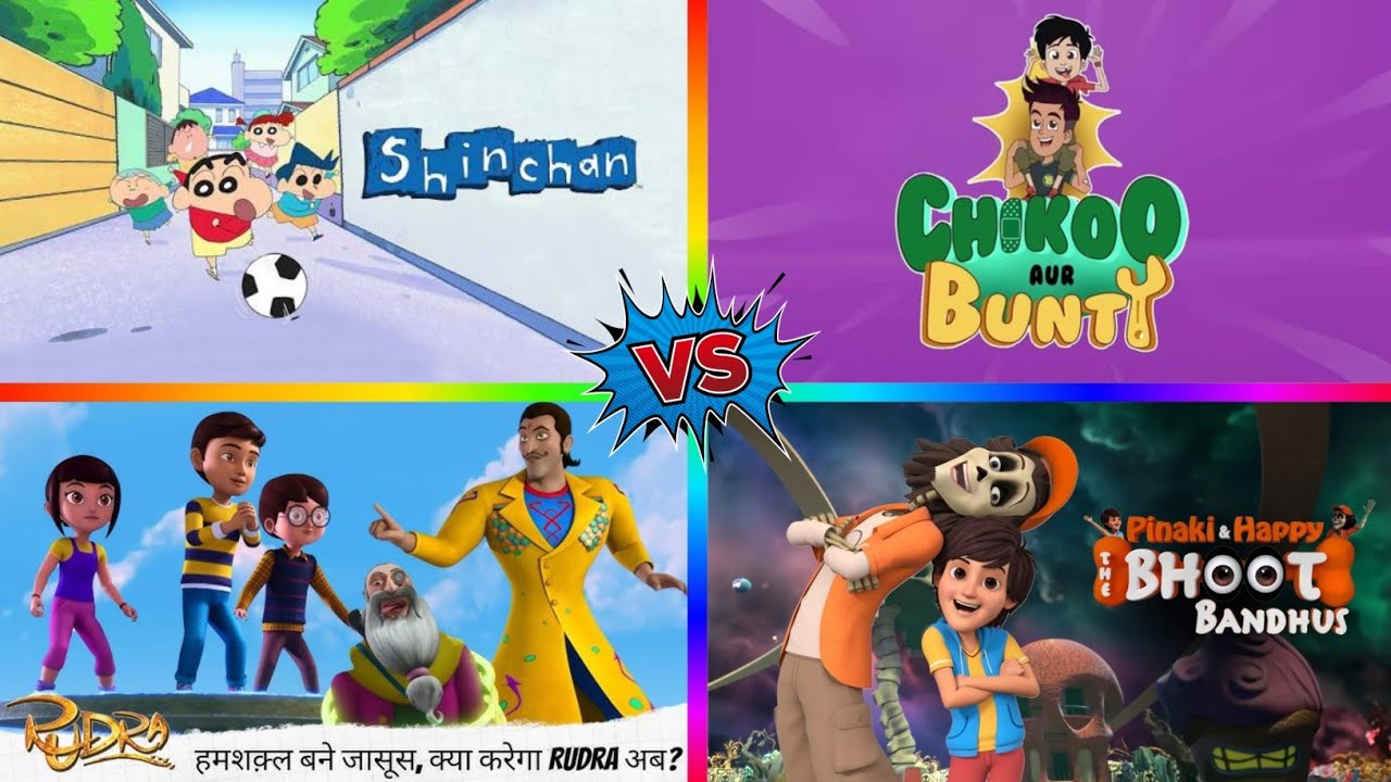 Shinchan Vs Chikoo and Bunty Vs Rudra Vs Pinaki & Happy - The Bhoot Bandhus - Tiles Hop EDM Rush 