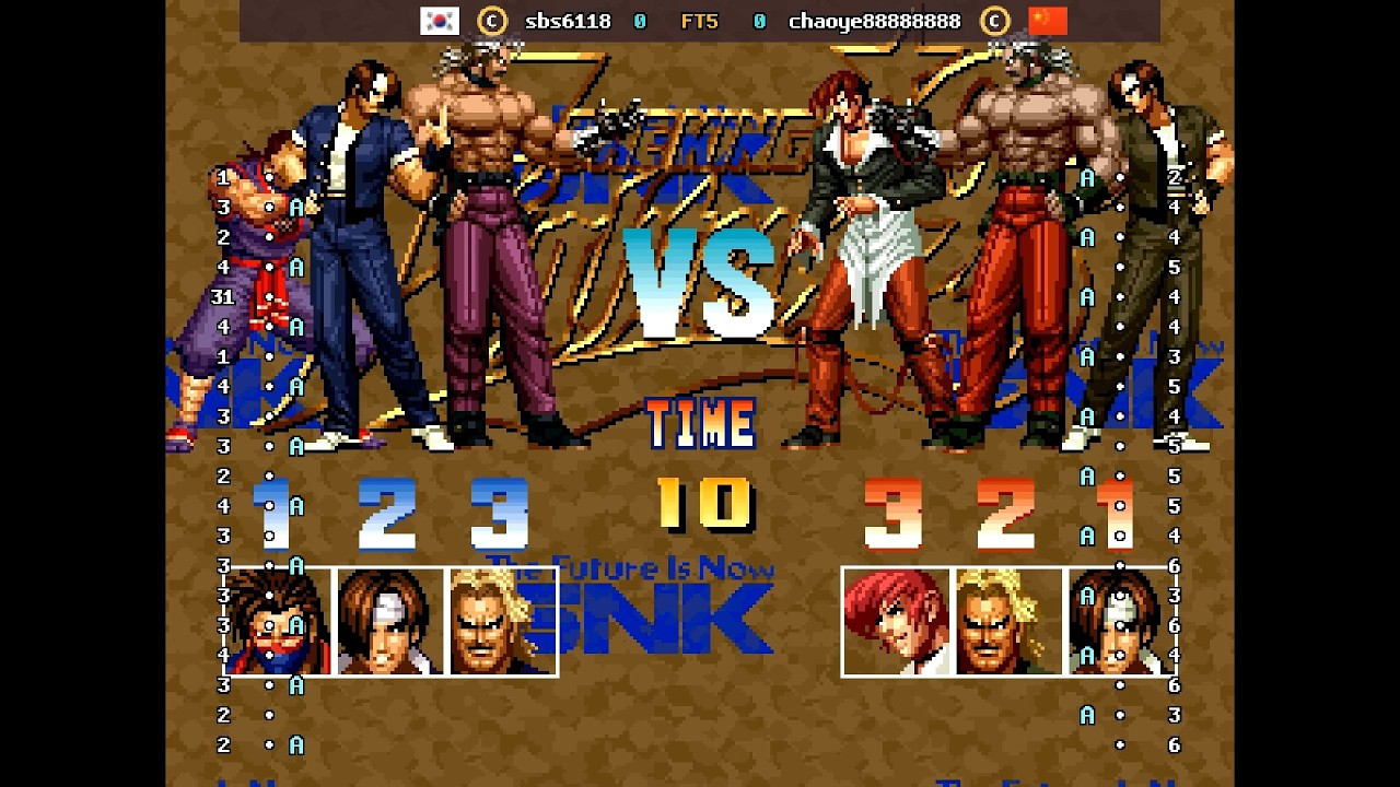 The King of Fighters '95 - 🇰🇷 sbs6118(C) vs 🇨🇳 chaoye88888888(C) | Fightcade (2026-02-13 13:16 UTC)
