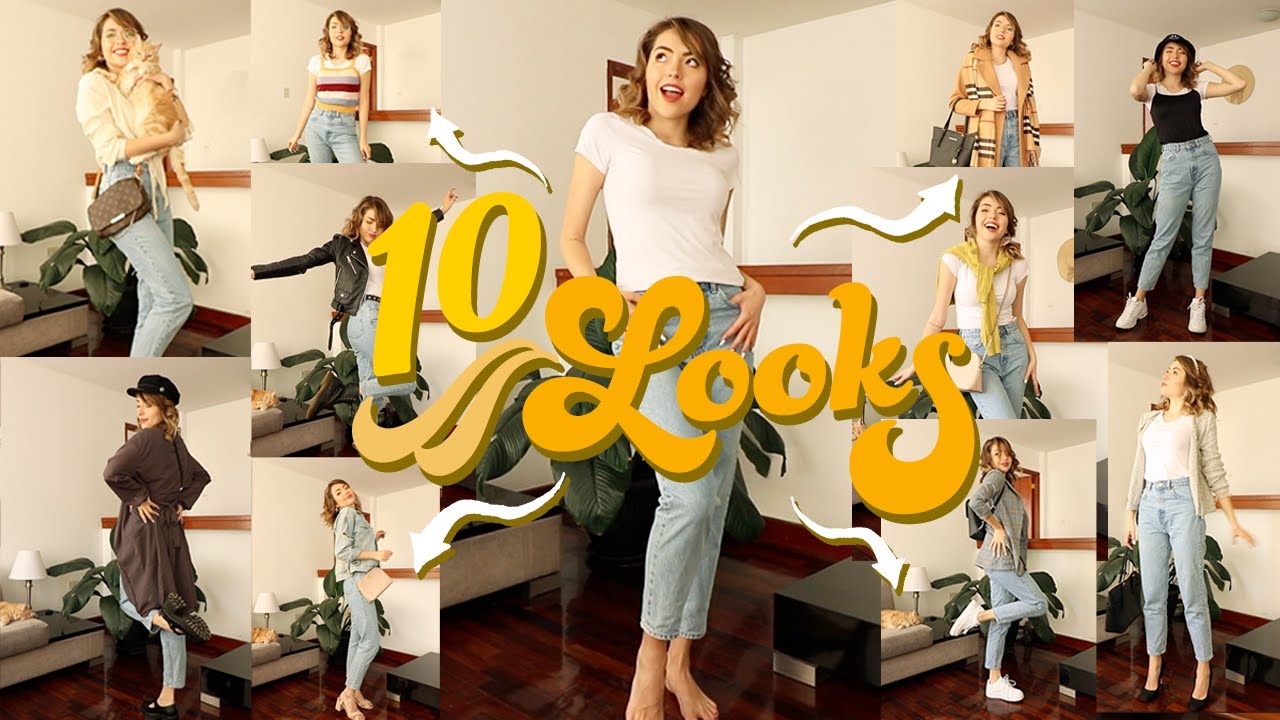 10 looks con jeans y un top básico | Outfits casuales pero cool