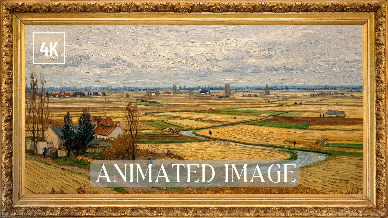 Golden Harvest Countryside Frame tv art | Oil Painting | Live Wallpaper 4K | Classical Music