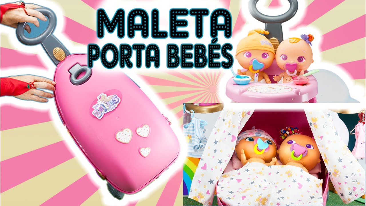 Por fin! Peppa Pig tiene la SUPER MALETA para llevar a sus 6 BEBÉS BELLIES y además es cuna y trona!