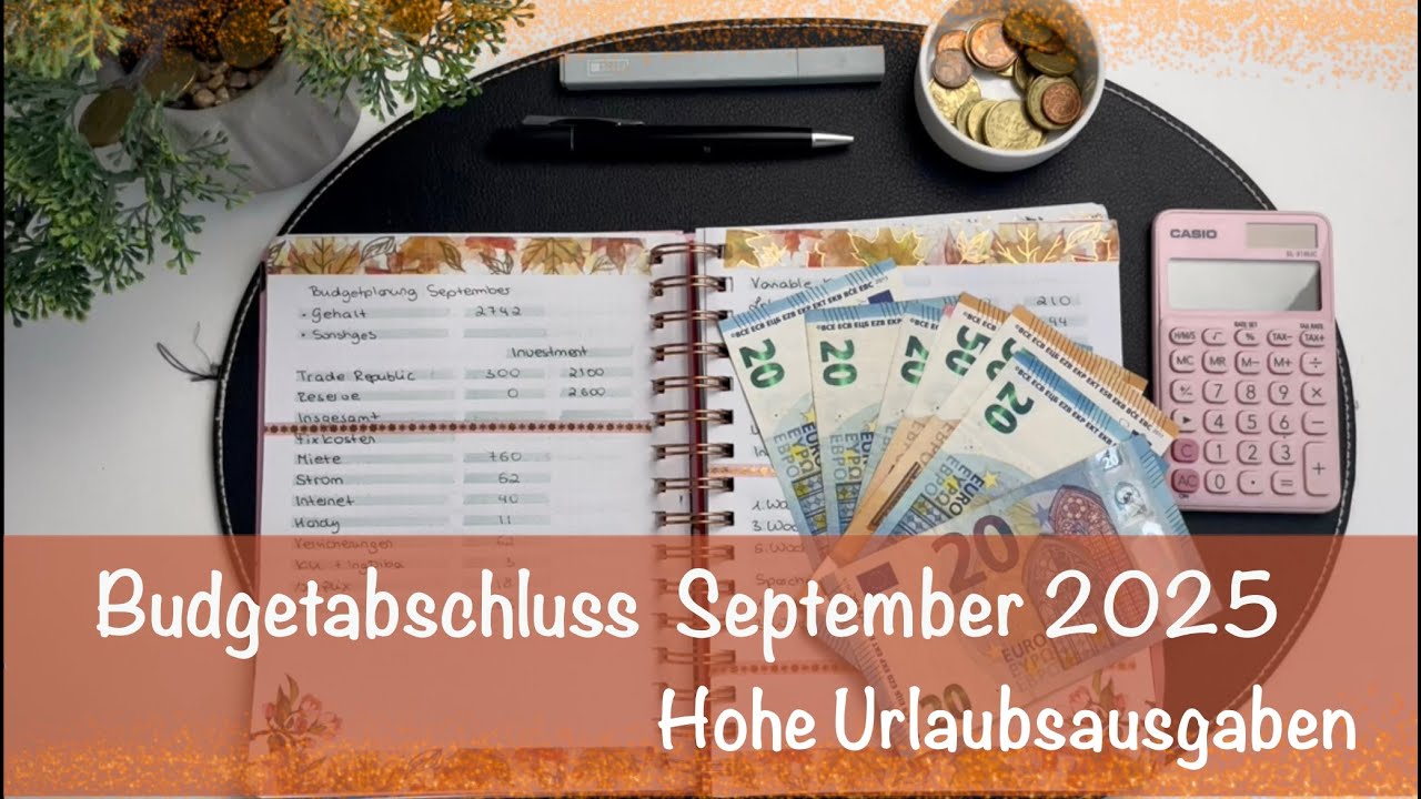 Budgetabschluss September 2025 🍂 🍁 sparen mit der Umschlagmethode 💸💰