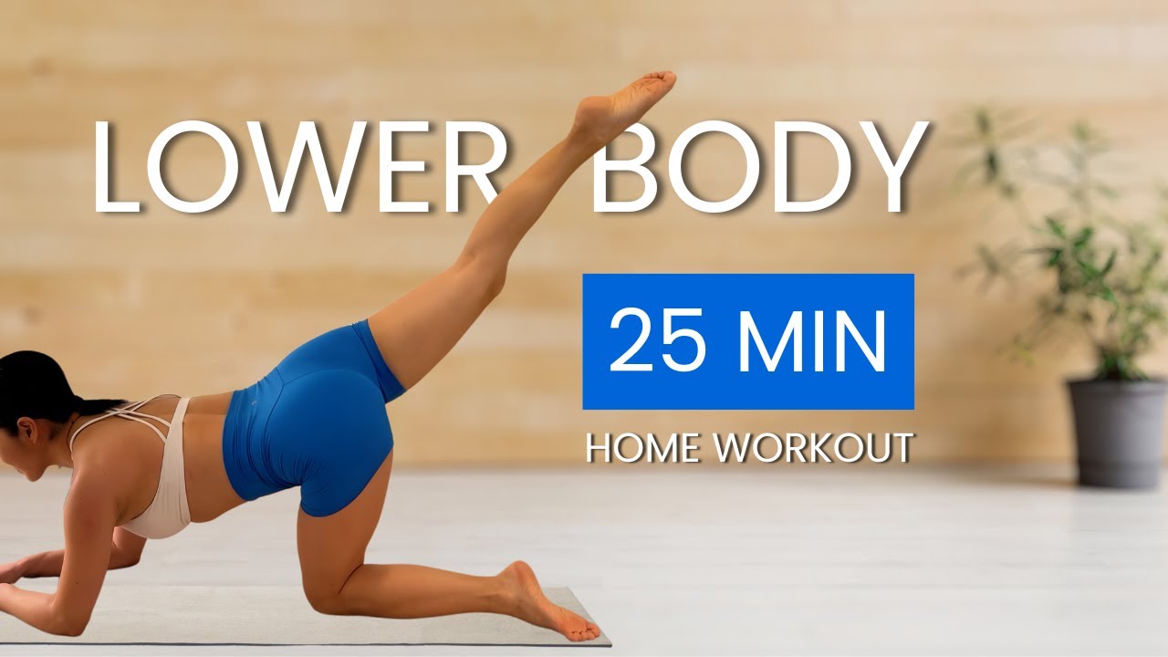 25 MIN LOWER BODY WORKOUT | Glutes & Thighs at Home (No Equipment)