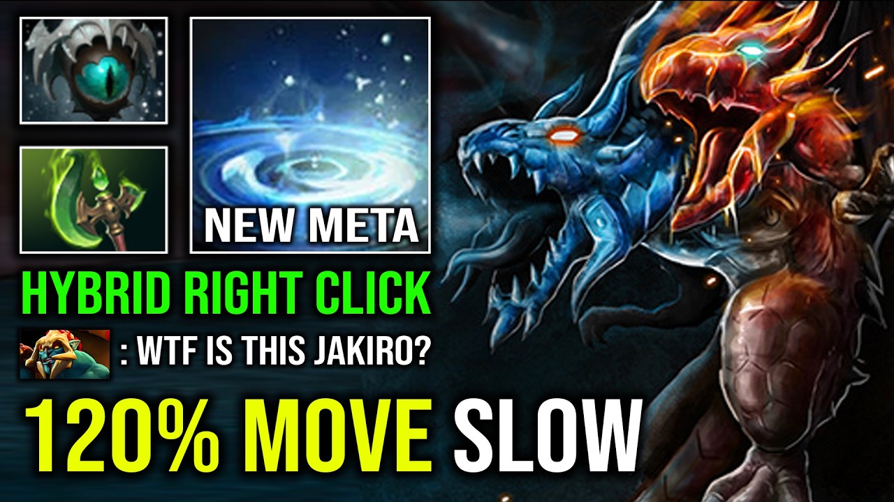 WTF 120% MOVE SLOW Hybrid Right Click Eye of Skadi Liquid Frost Offlane Carry Jakiro Dota 2