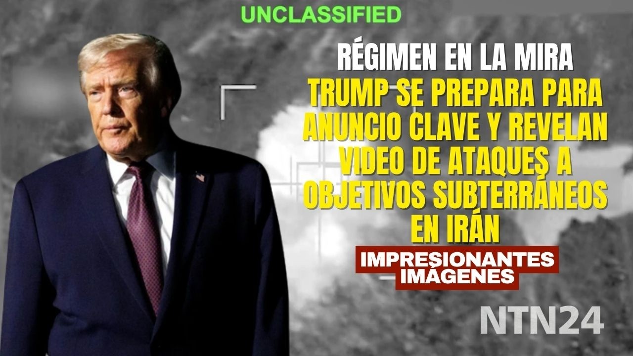 Trump se prepara para anuncio clave y revelan im&aacute;genes de ataques a objetivos subterr&aacute;neos en Ir&aacute;n