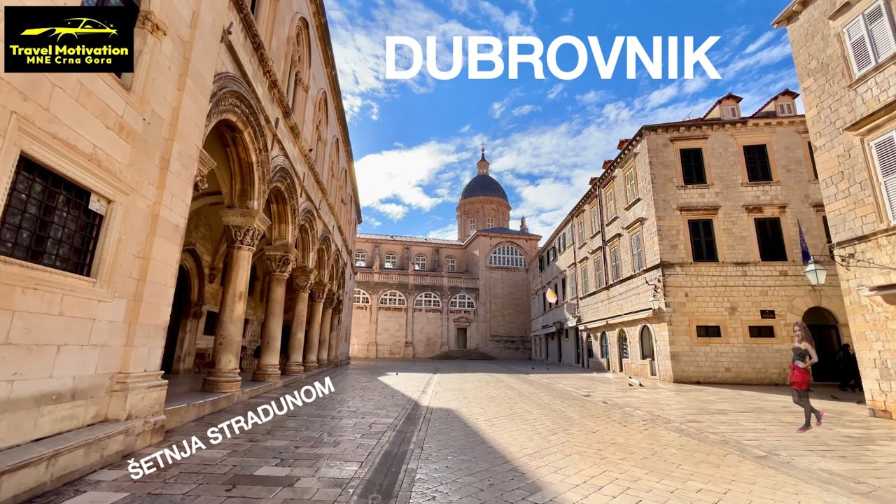 DUBROVNIK stari grad, šetnja Stradunom, Januar 2025 - DUBROVNIK Old Town [Walking Tour in 4K]