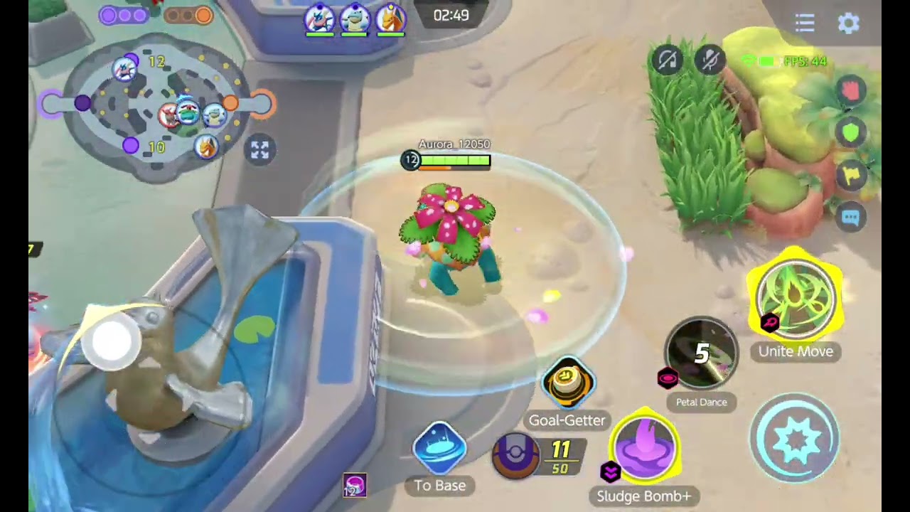Venusaur gameplay || Quick battle - Mer Stadium || #AuroraElysgaming, #PokemonUnite  04022026