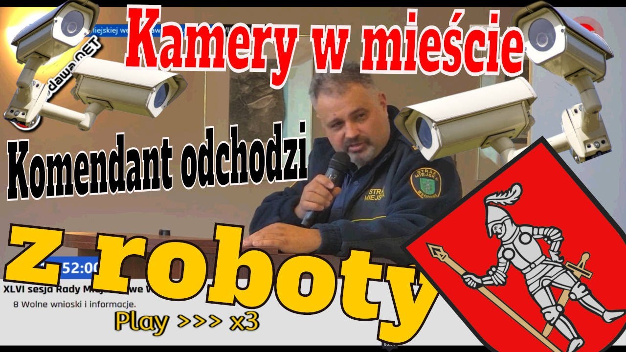 #wlodawa.net - Kamery w mieście Komendant Włodawskiej Straży Miejskiej żegna się&nbsp;z UM