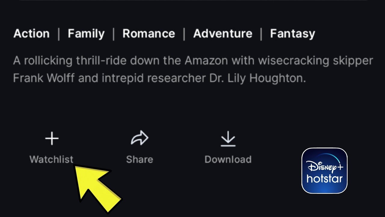 how to add video movie watchlist folder in Disney hotstar | hotstar video add in watch list
