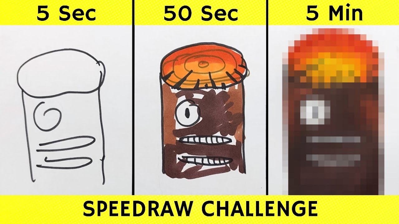 How to draw Mr Tree Phase 4 || Sprunki 5 Min Challenge