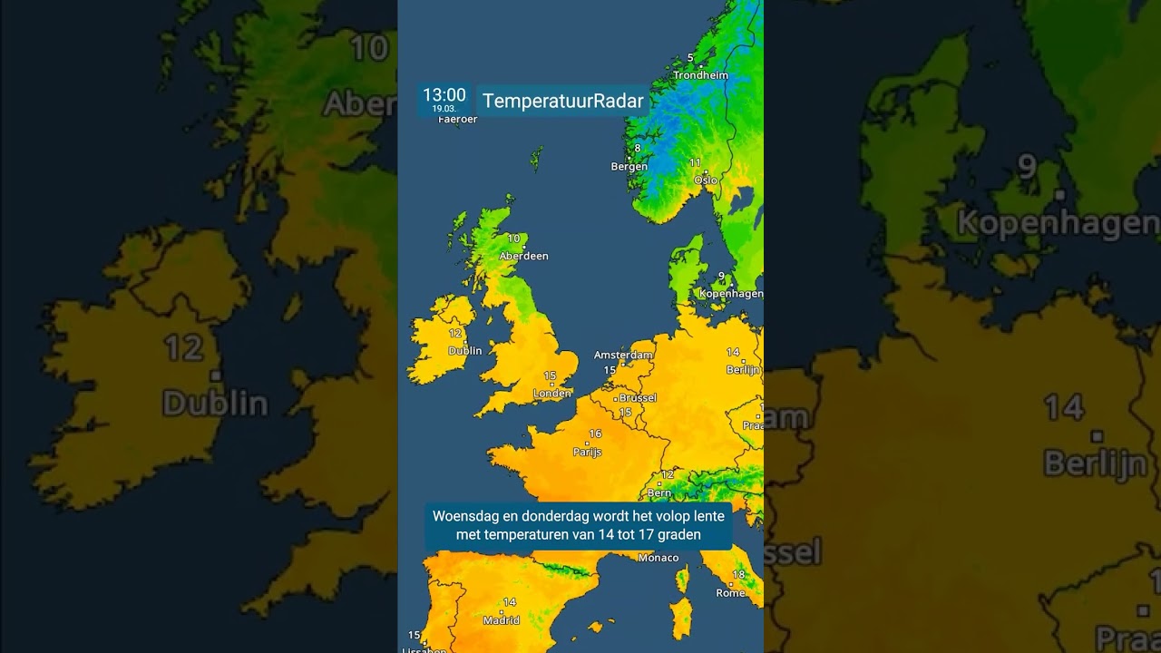 Volop lenteweer woensdag en donderdag! #lenteweer #terrasjesweer #maartzon #weervideo #weerbericht
