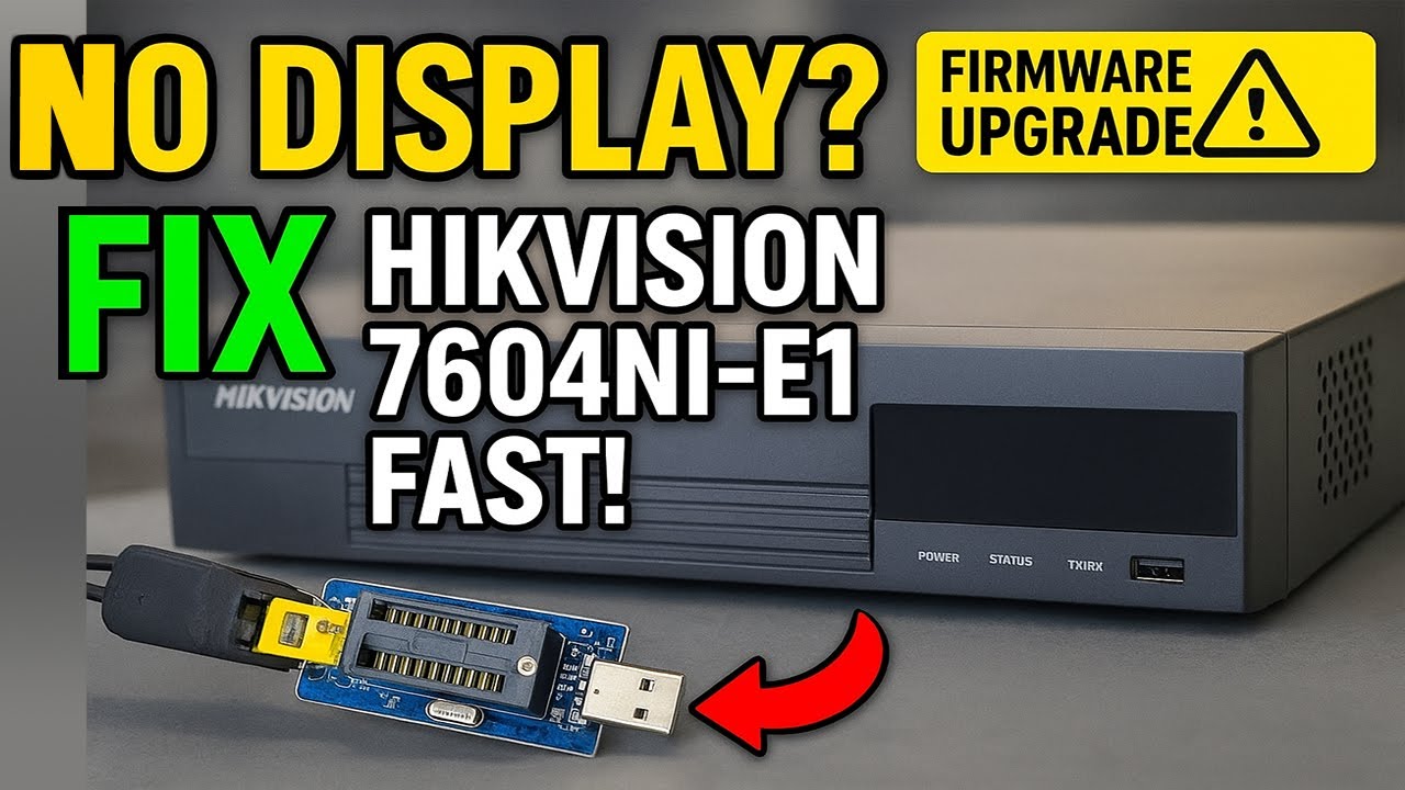 Hikvision 7604NI-E1 NVR Screen Not Showing? Easy BIOS Flash Fix