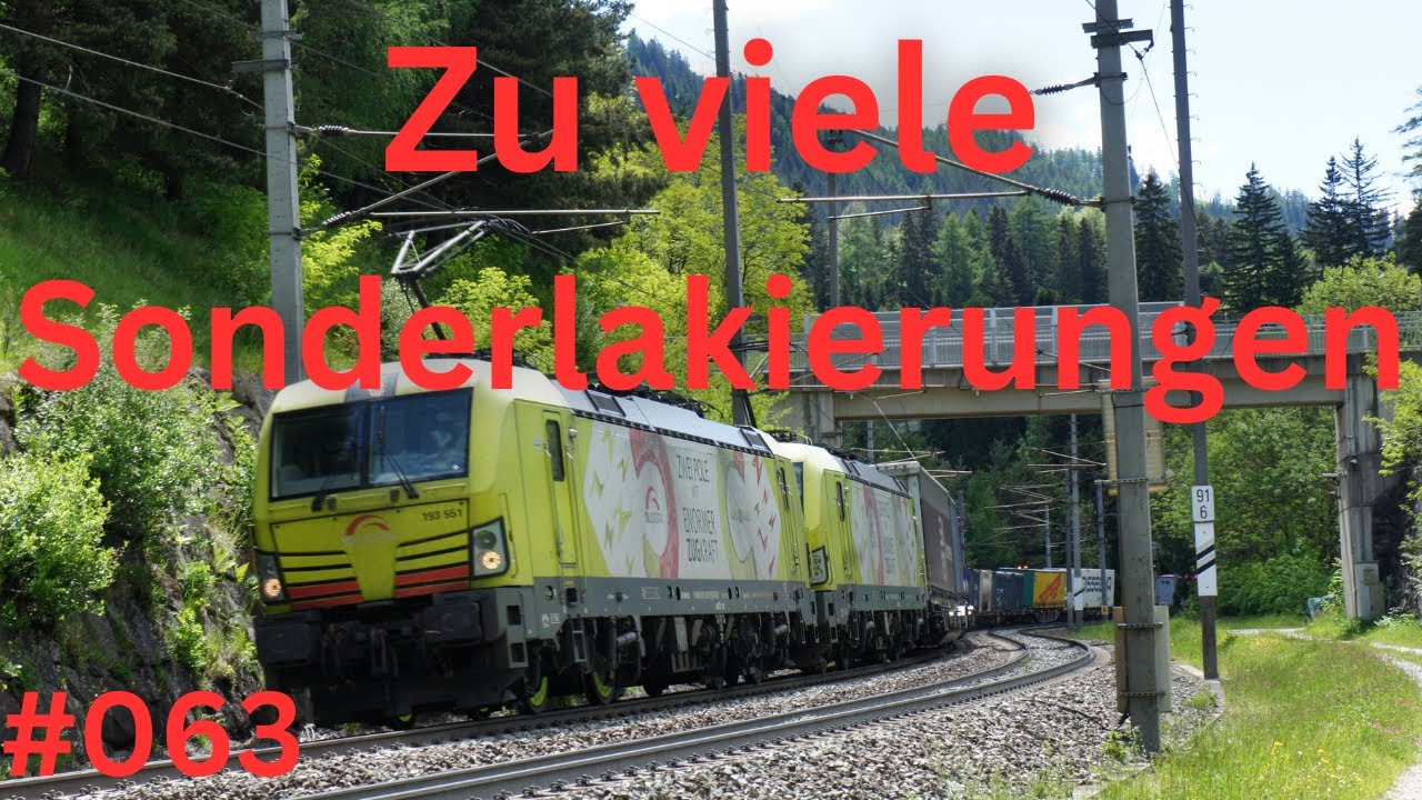 BRENNERBAHN: Sonderlackierungen auf der Nordrampe und mehr interessante Güterzüge! [