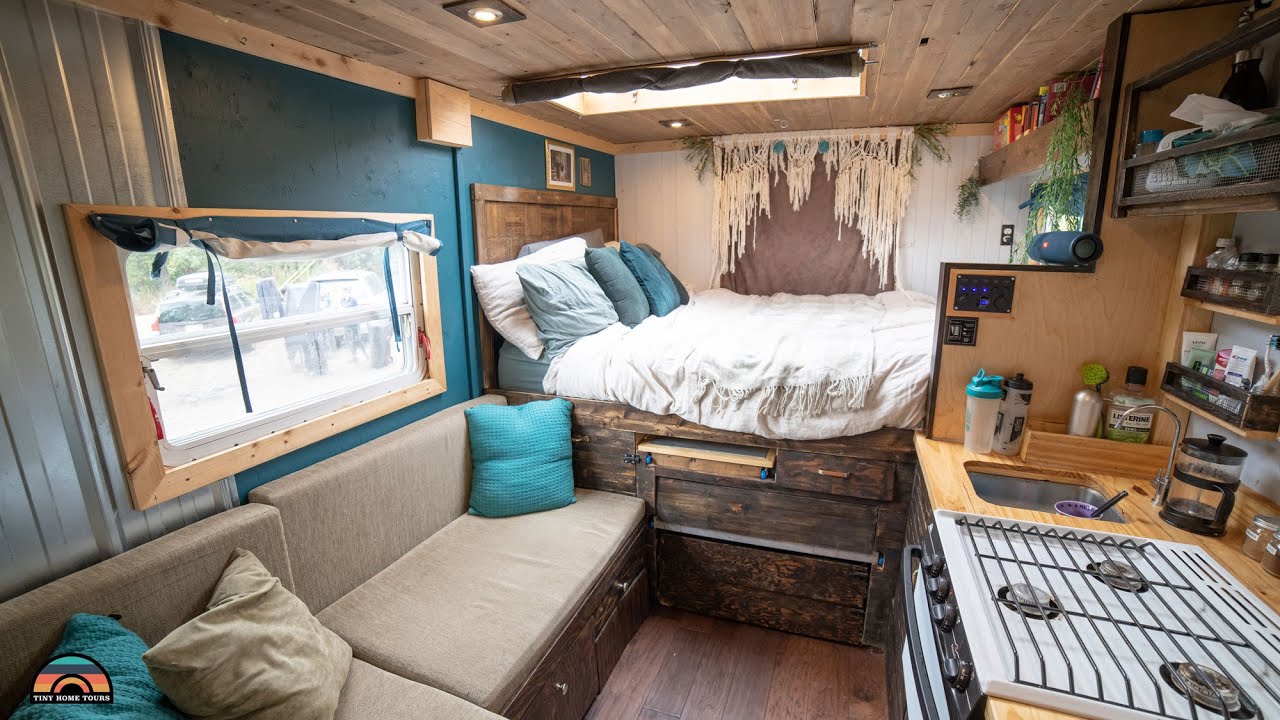 Stealth Bread Truck Tiny House - Spacious Interior W/ Shower & Toilet