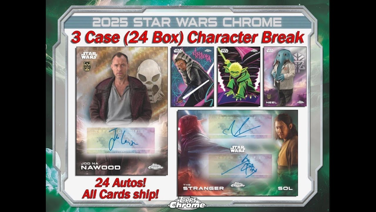 2025 Topps STAR WARS CHROME 3 Case (24 Box) Break #3 eBay Live 09/09/25