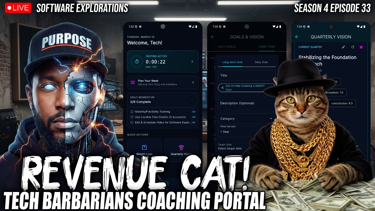 Configuring REVENUE CAT 🐱 for Tech Barbarians Mobile App LIVE | E4S33