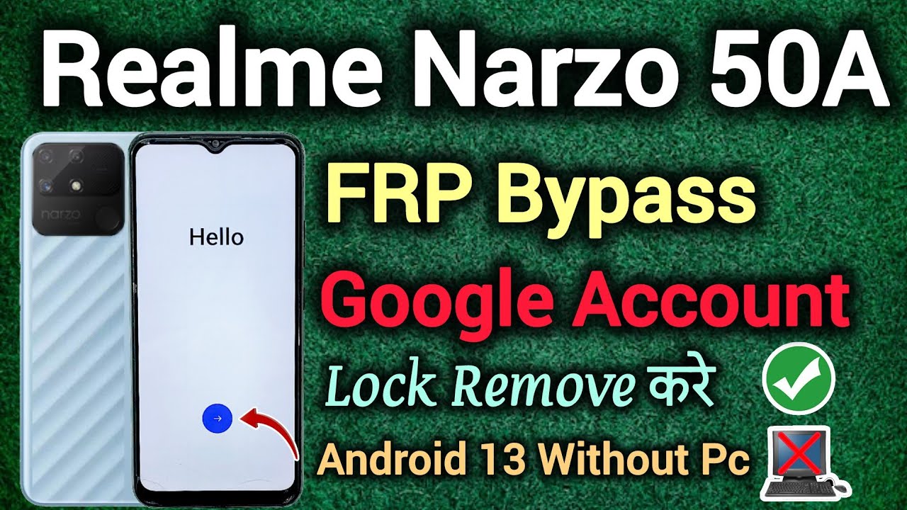 Realme Narzo 50A (RMX3430) || FRP Bypass || Android 13 || Google Account Unlock || Without Pc 2025.