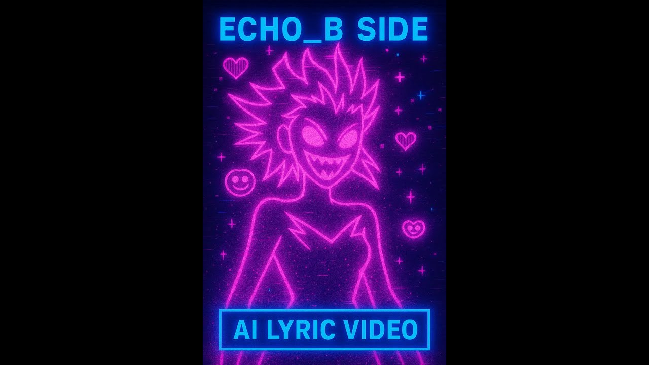 ECHO_B SIDE — Glitchcore Overload AI Lyric Video #ai  #aiart  #sora2