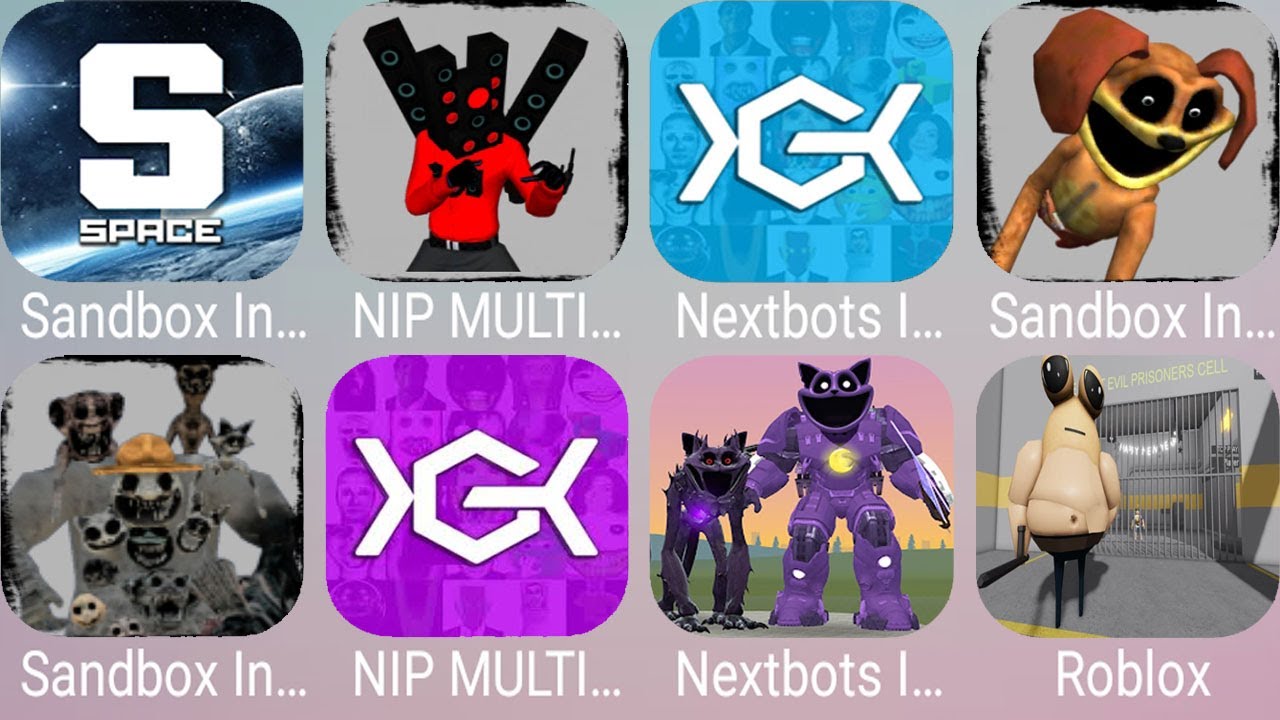 Nextbots In Playground Mod Zoonomaly,Sandbox In Space,Nip Multipayer,POU BARRY'S Gameplay | 12