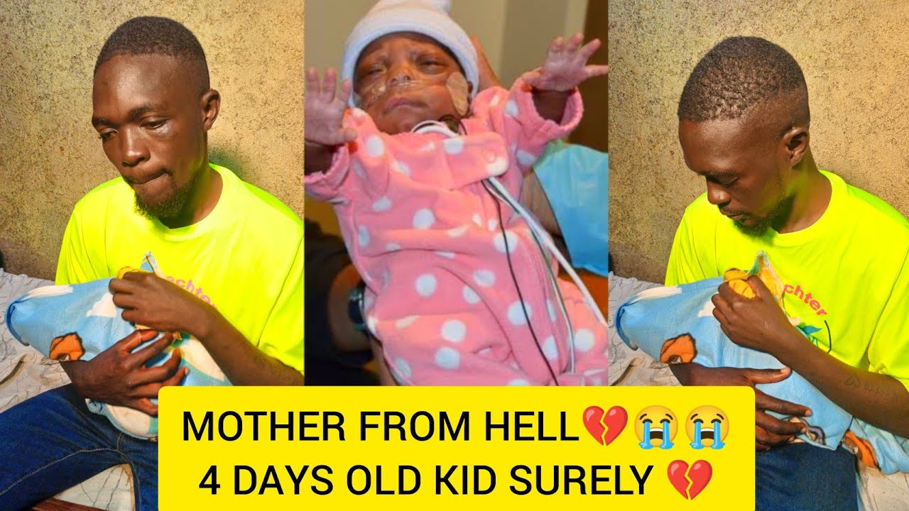 A LADY LEAVES HER 4 DAYS OLD BORN BABY MERCILESSLY WITH HER BROKE HUSBAND FOR A NIGERIAN RICH MAN