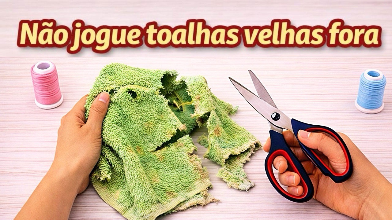 Não jogue fora toalhas velhas 😱 | 2 ideias úteis para usar em casa