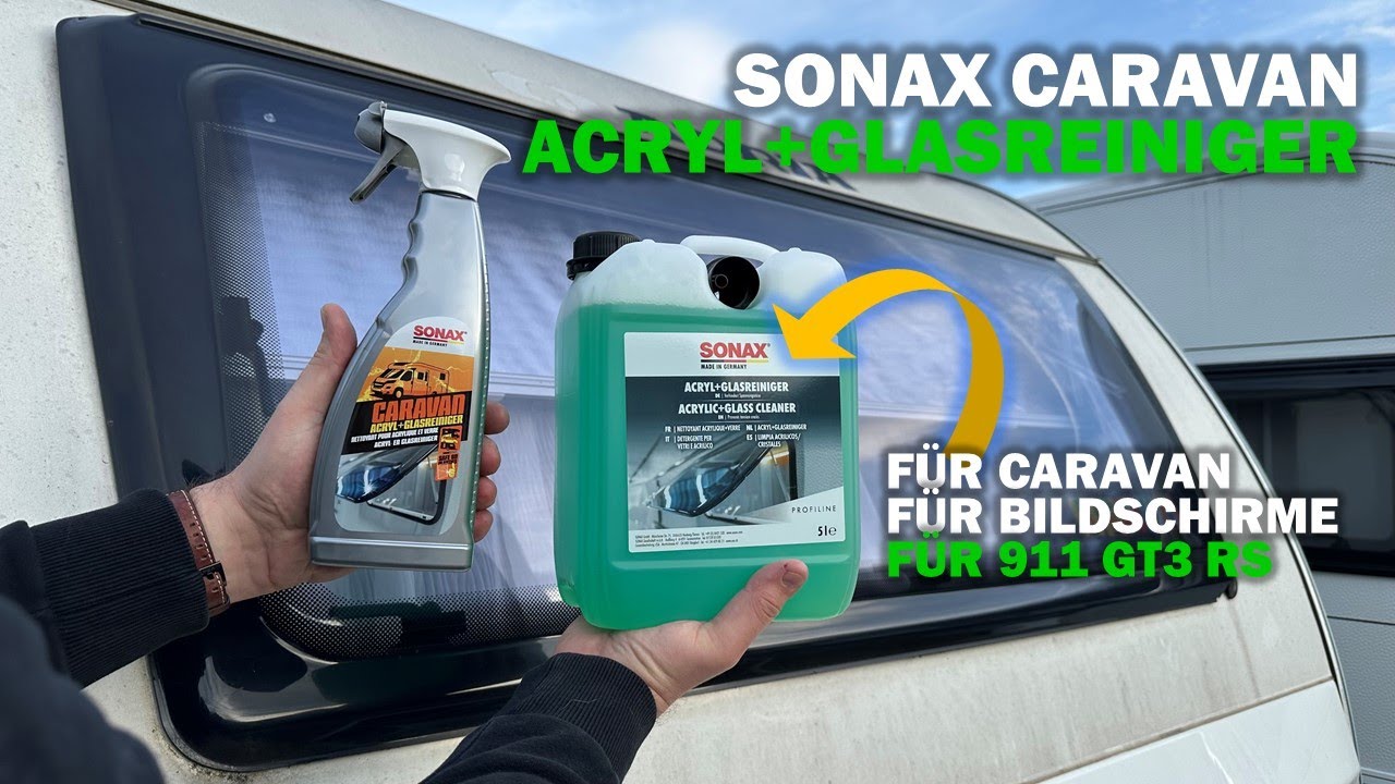 SONAX Caravan Acryl+Glasreiniger für Wohnwagen, Wohnmobil, Bildschirme & Makrolon am 911 GT3 RS