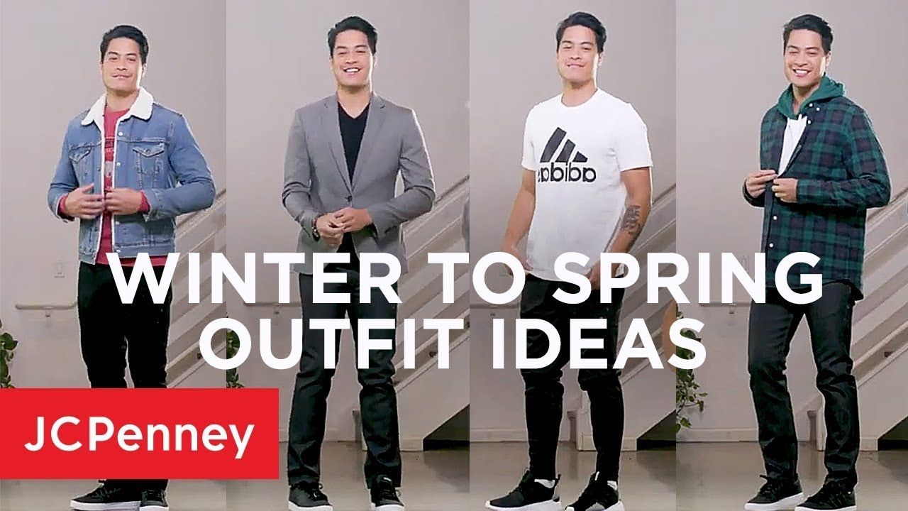 8 Winter to Spring Outfit Ideas for Men + Try On | JCPenney