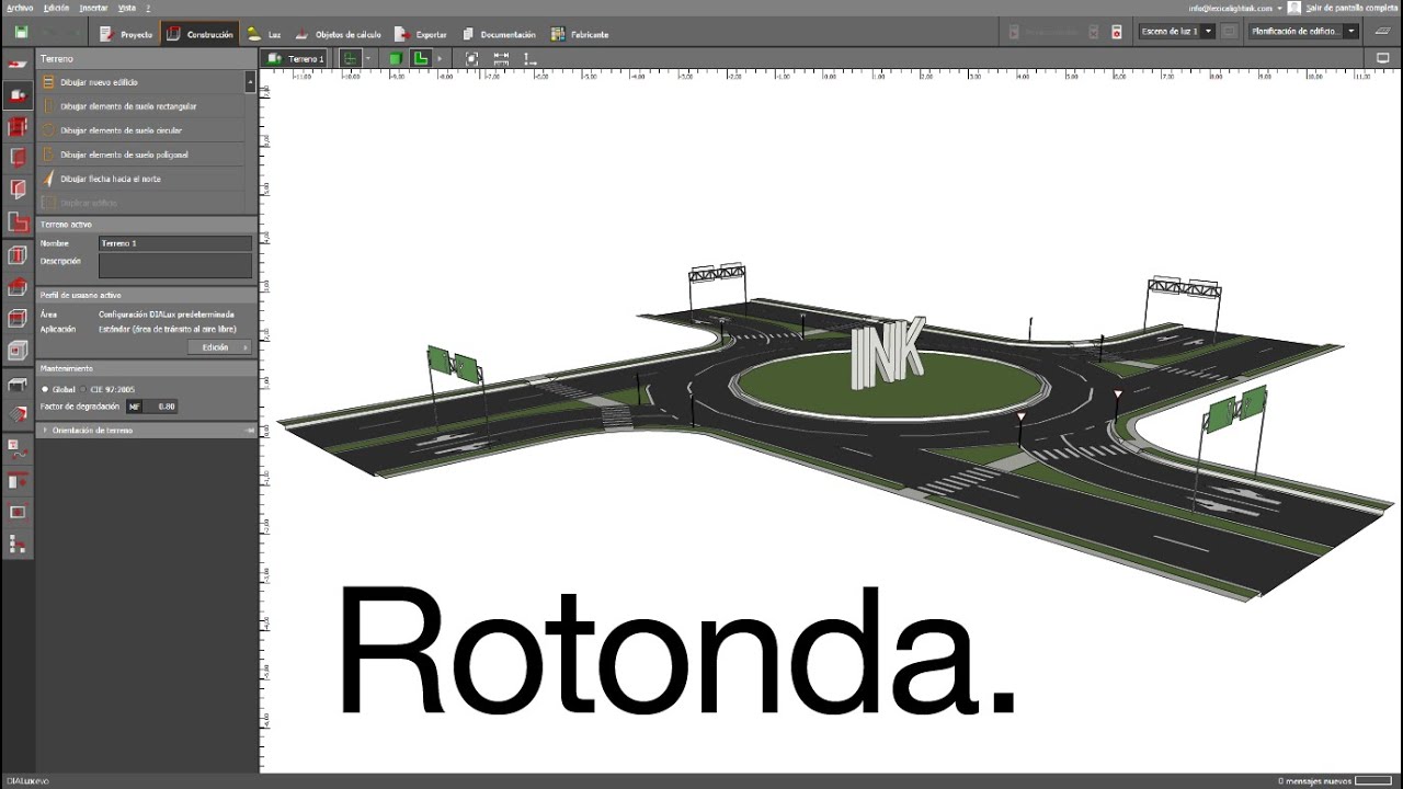 Rotonda 🚘 en DIALux EVO 9.1