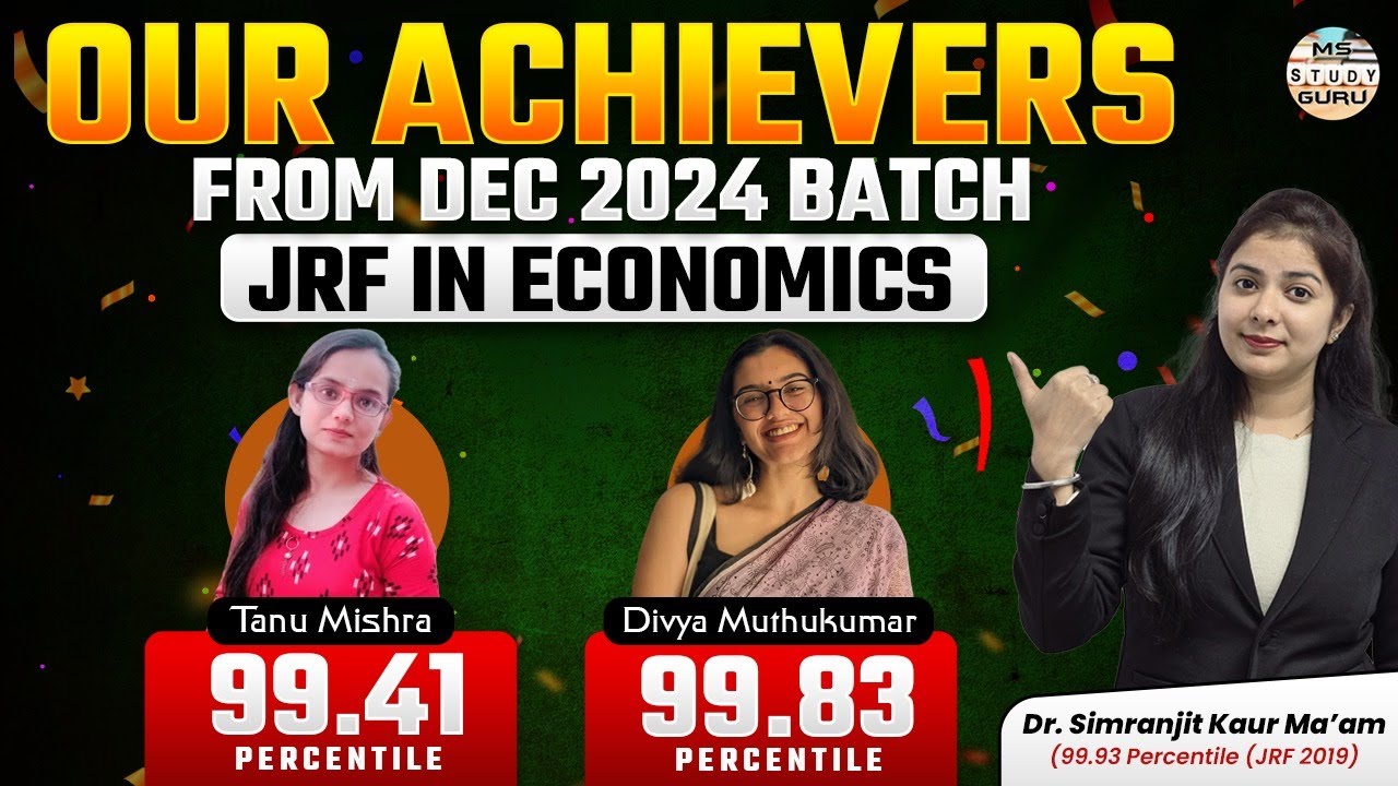 Net Jrf Economics Topper Interview By Simranjit Kaur Mam | Ms Study Guru | Ugc Net Economics Classes