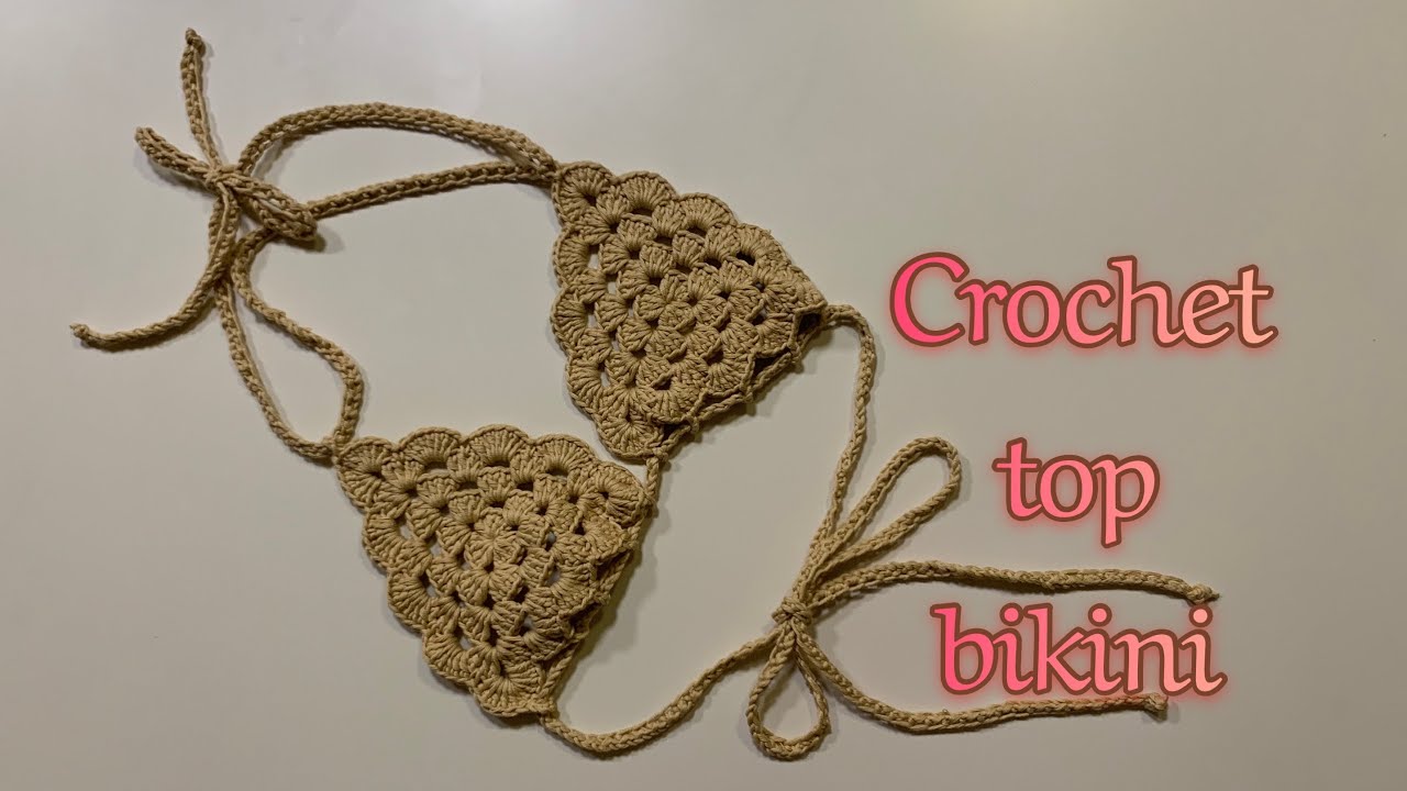 Crochet top bikini tutorial step by step for beginners 👙