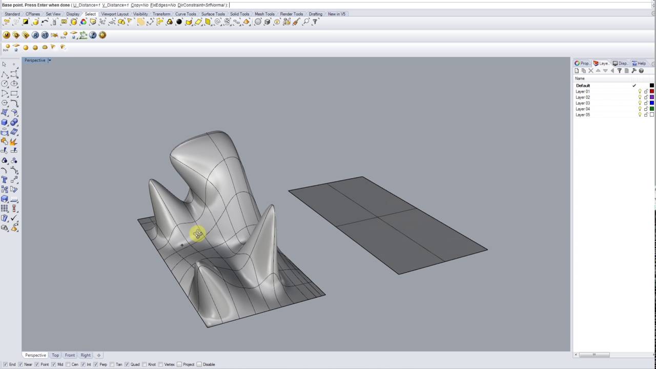 ADVANCED RHINO  / SOFT EDIT SRF /  POINTS ON