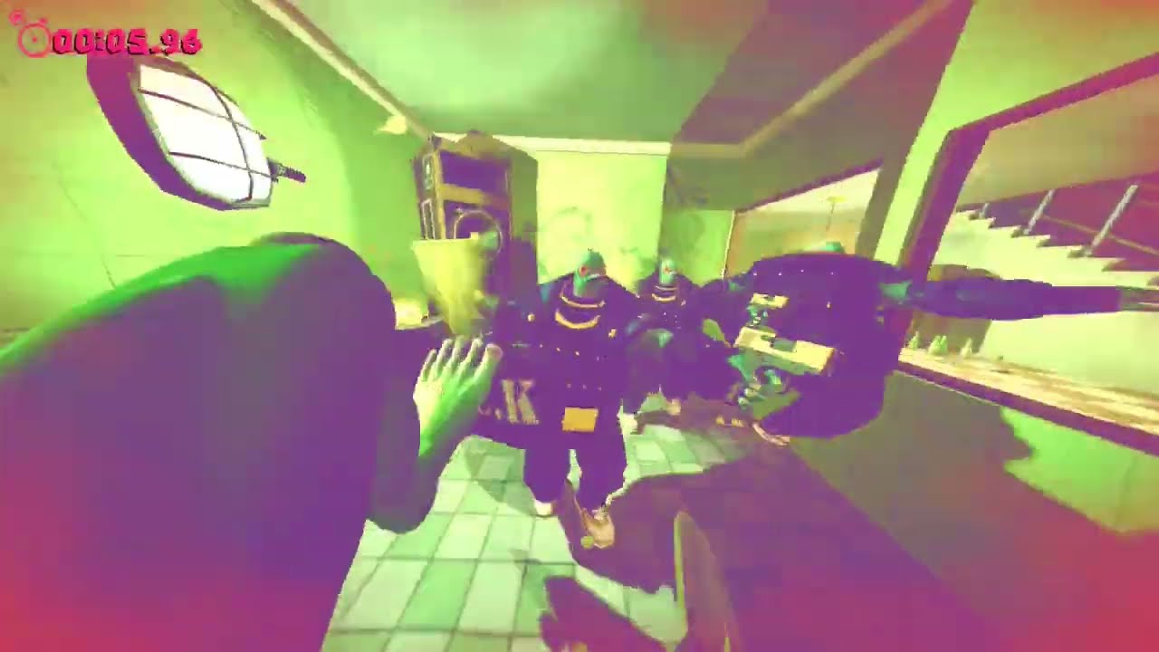 {Obsolete} ANGER FOOT (Full Game) Speedrun 1-9 Hothead Hotel (All Goons Barefoot) in 00:00:28,44
