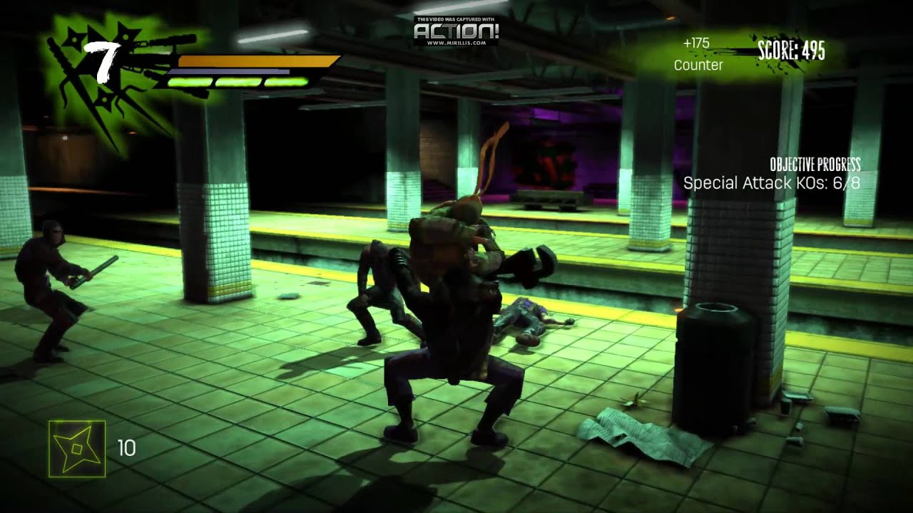 TMNT: OOTS - Subway Challenge Mode - Michelangelo