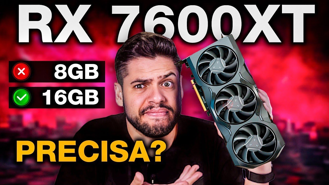 RX 7600XT: 16GB PRA FULL HD COMPENSA? TESTE em JOGOS, preço, FSR vs RX 7600, RTX 4060, RTX 4060 Ti
