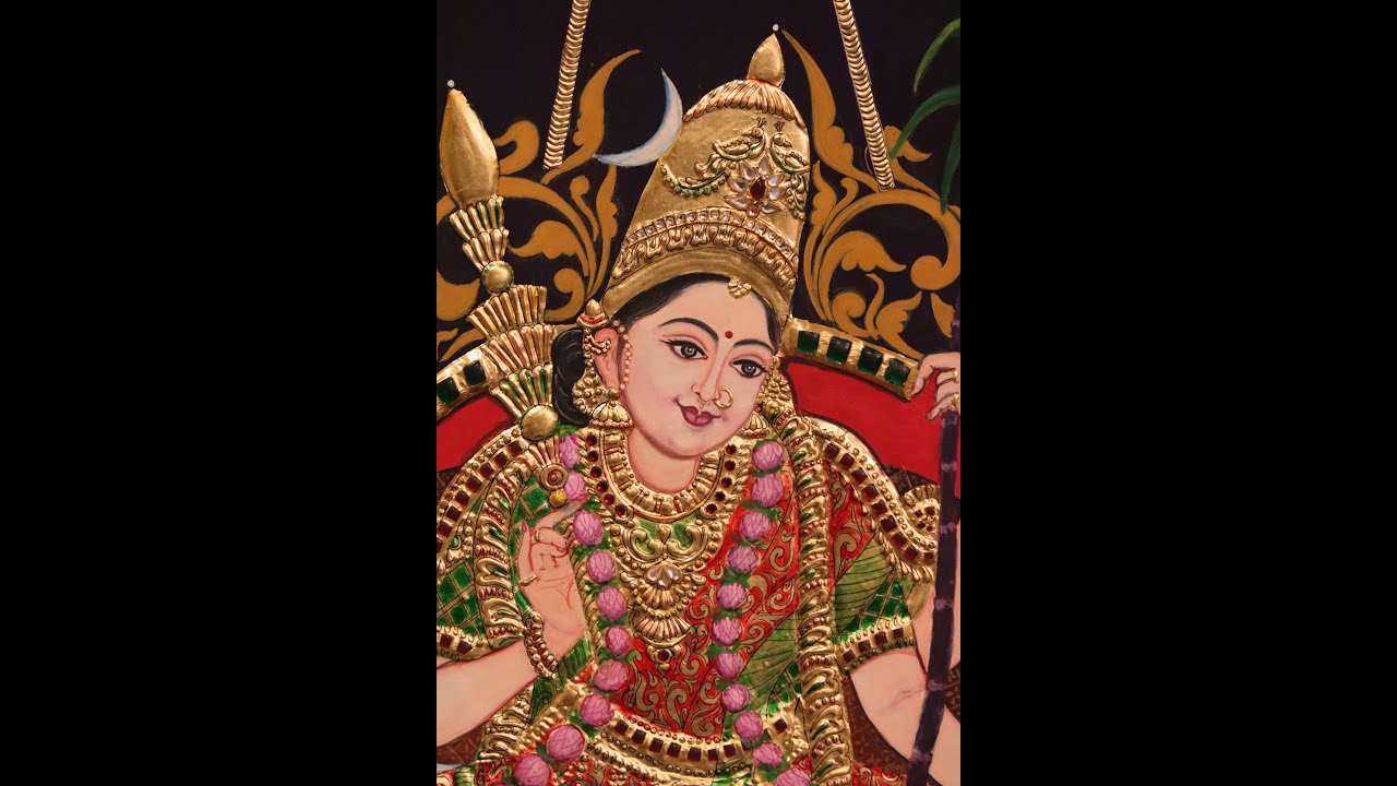 Lalitha Parameshwari Tanjore Painting | Shobha Venkatesan | Thanjavur Painting