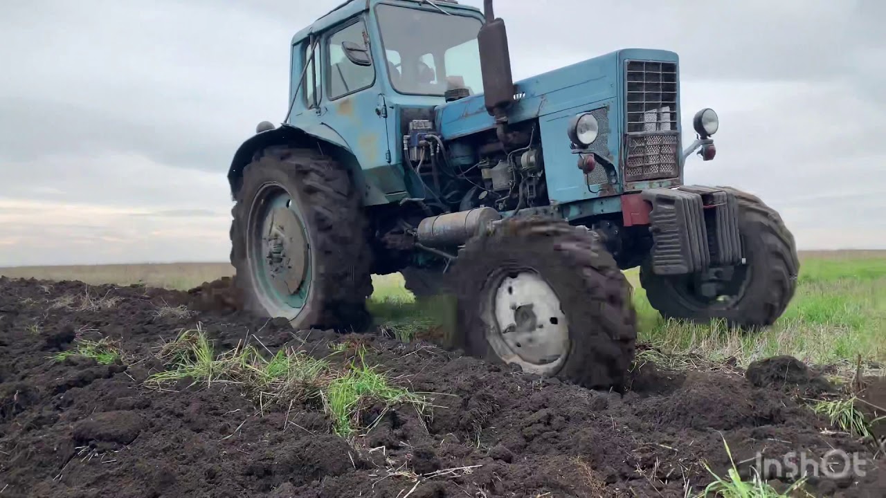 МТЗ 80 4х4 первый день пахоты