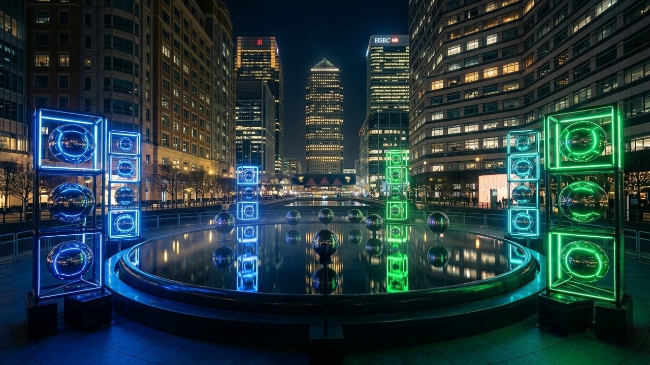 Winter Lights at Canary Wharf | Magical Night Walk in London (Part 2) ✨