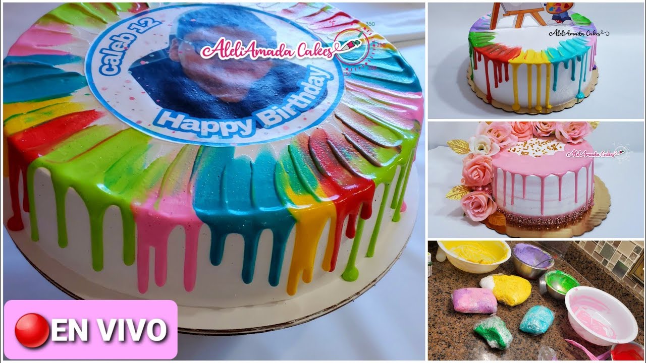 Como Hacer Drip De Colores Para Pasteles Sin Usar Chocolate y aprovechando los sobrantes de crema