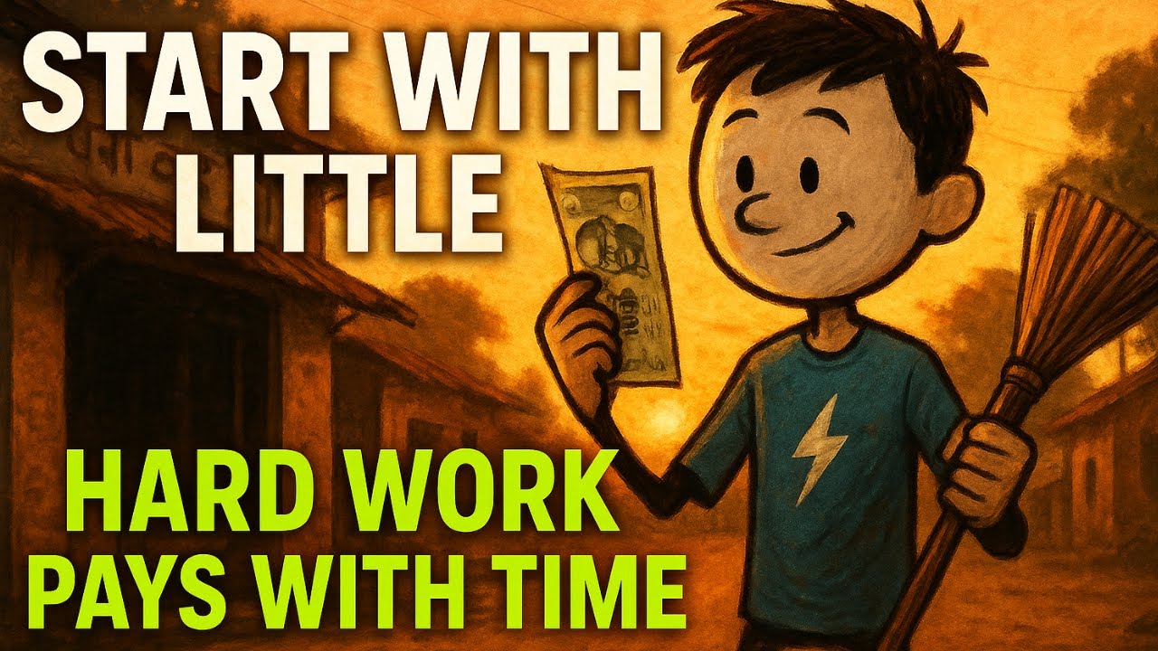 Compound interest explained with stick figure animation