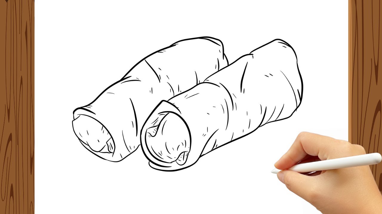 How to Draw Egg Rolls
