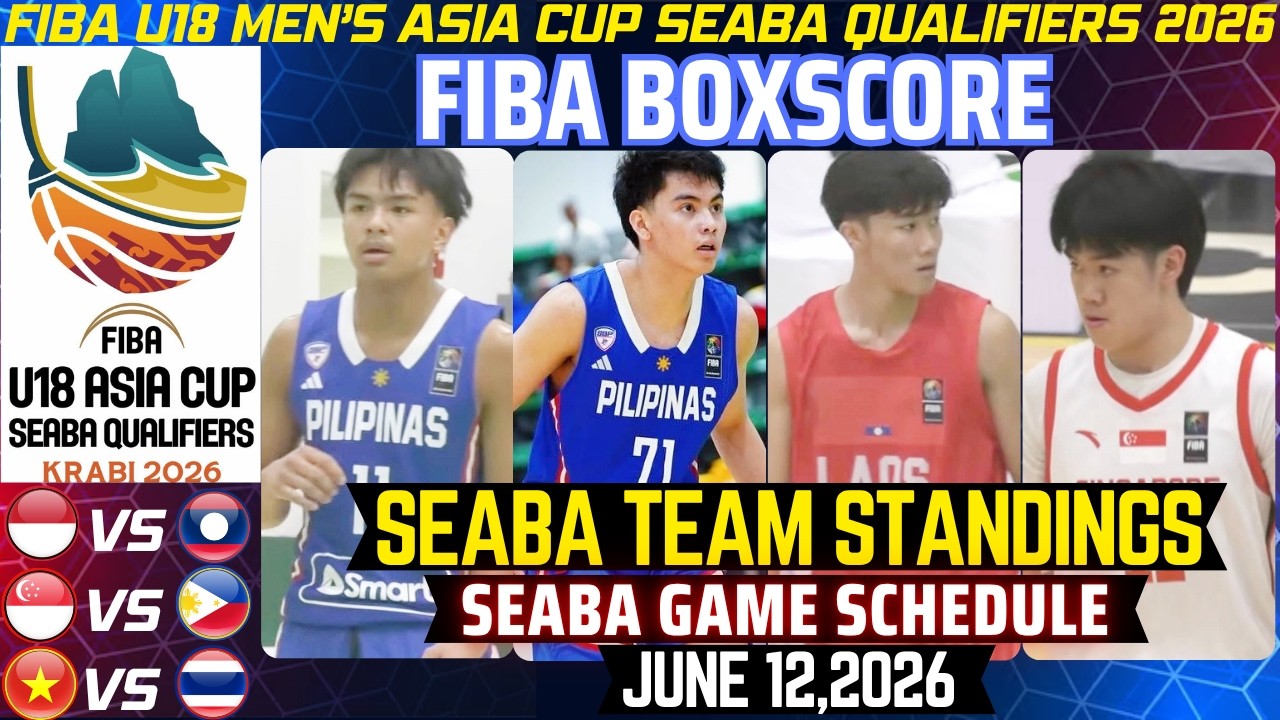 ПОЛОЖЕНИЕ КОМАНД В ОТБОРОЧНОМ ТУРНИРЕ FIBA U18 MEN'S ASIA CUP SEABA НА 11 ИЮНЯ 2026 Г. | ПРОТОКОЛ...