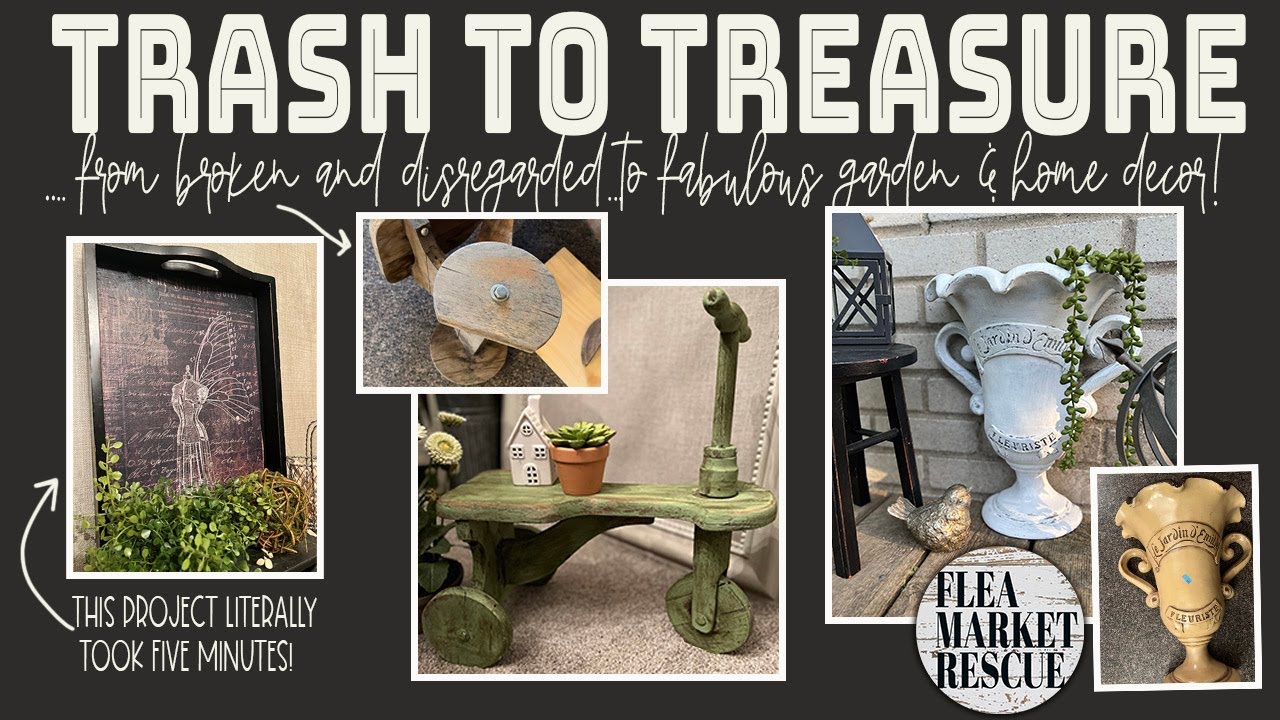 DIY TRASH TO TREASURE HOME DECOR PROJECT MAKEOVERS