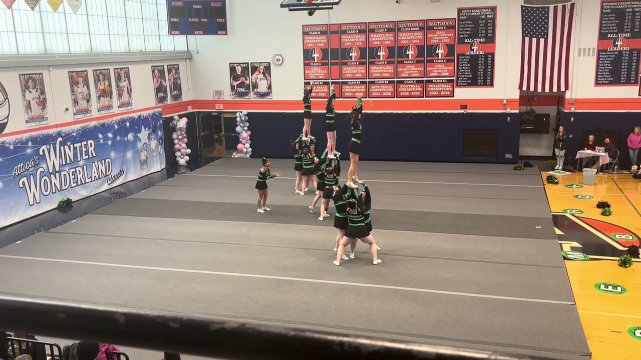 Pembroke Varsity Cheer, cheer competition Attica NY 2-7-2026 (First Place)